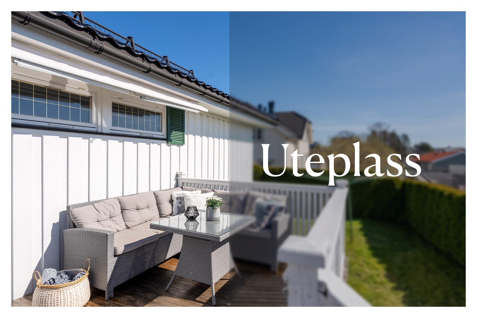 Fra stuen er det utgang til en romslig terrasse på ca. 42 m² Galleribilde
