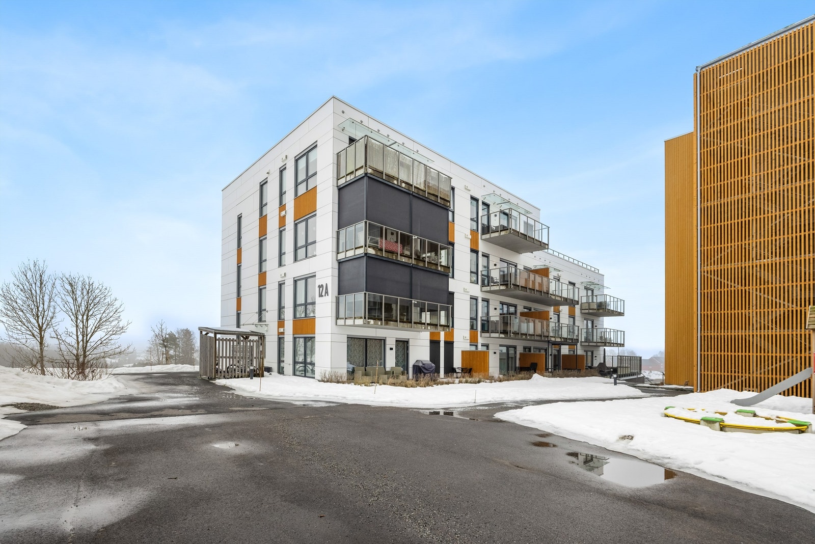 Sameiet sørger for felles vedlikehold, snømåking og strøing. Galleribilde