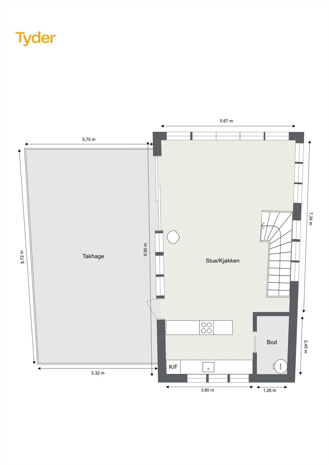 Planløsning 2. etasje Galleribilde