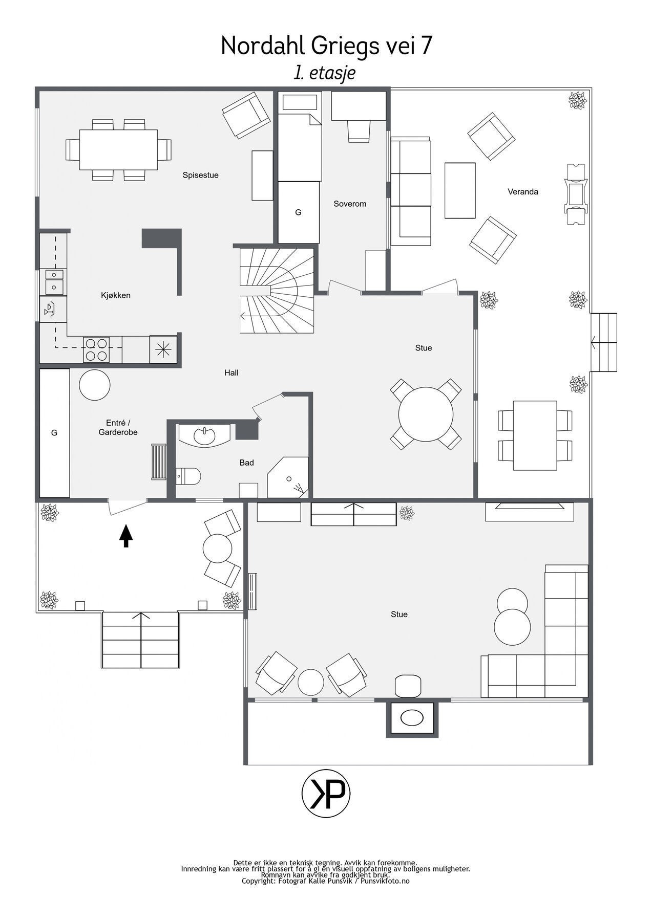 Plantegning hovedplan Galleribilde