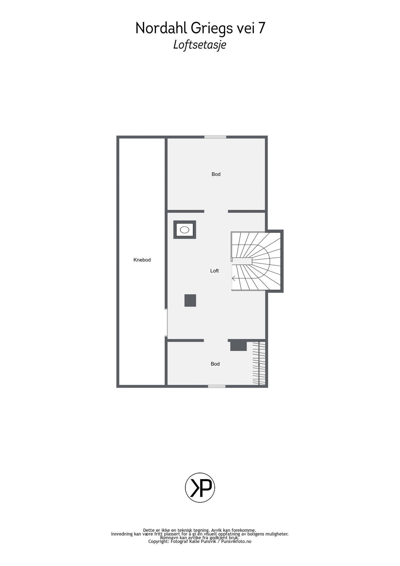 Plantegning loftsetasje Galleribilde