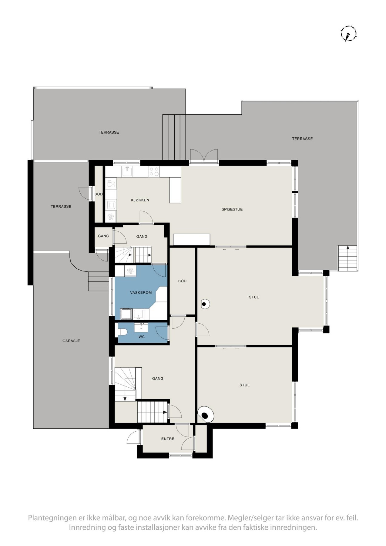 Plantegning 1.etasje Galleribilde