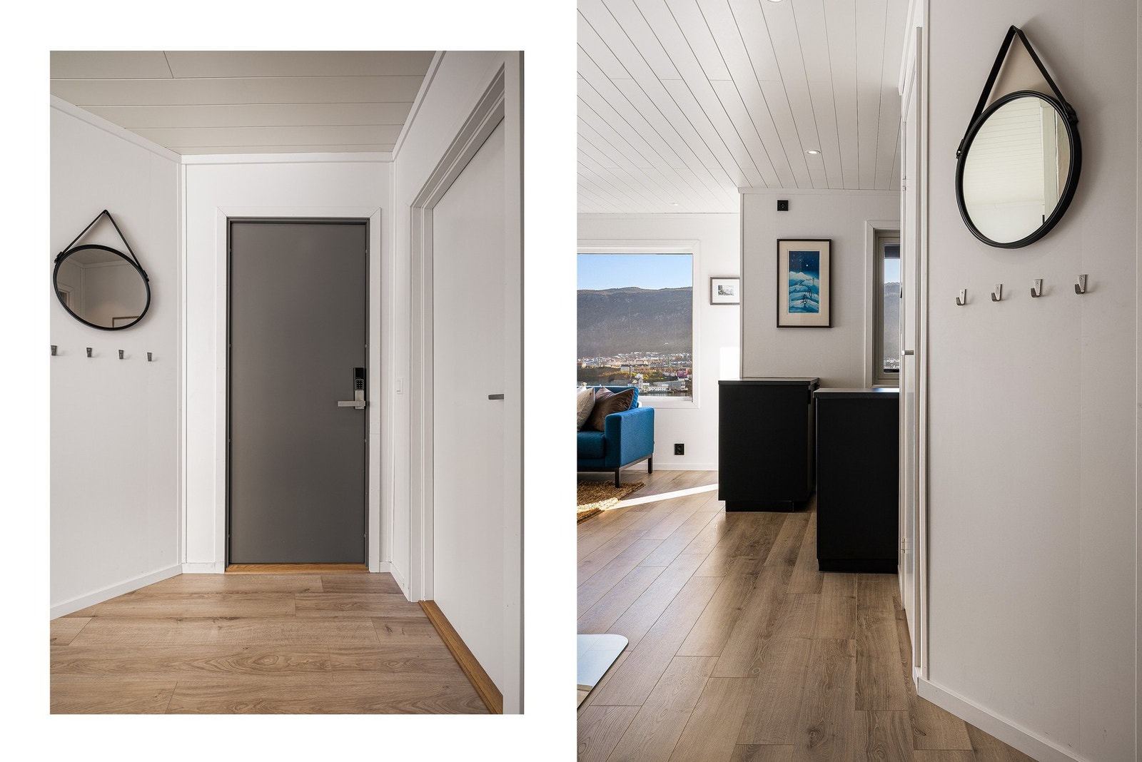 - Entréen er hyggelig og praktisk, med plass til oppheng av yttertøy og skohylle, og gir et godt førsteinntrykk av boligen - Galleribilde