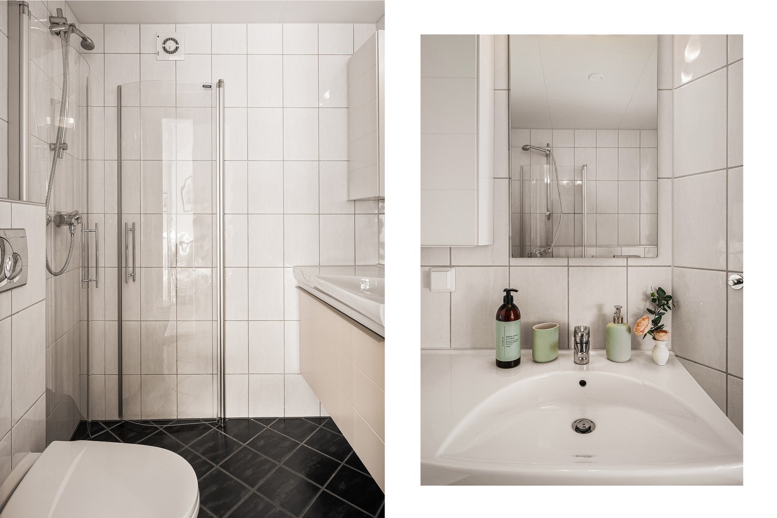 - Badet er klassisk helfliset og ble oppgradert rundt 2010 - Galleribilde