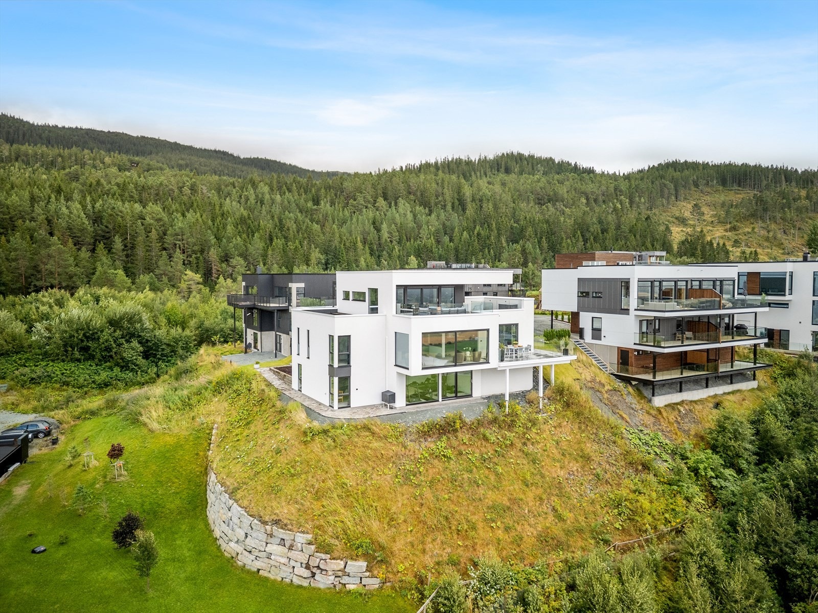 Fra eiendommen er det kort vei for å komme seg ut i naturen, med skogholt som har turstier opp til blant annet Vassfjellet. Galleribilde