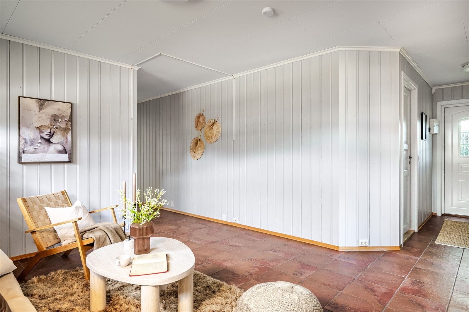 Malte panelvegger gir en lys og moderne finish. Galleribilde