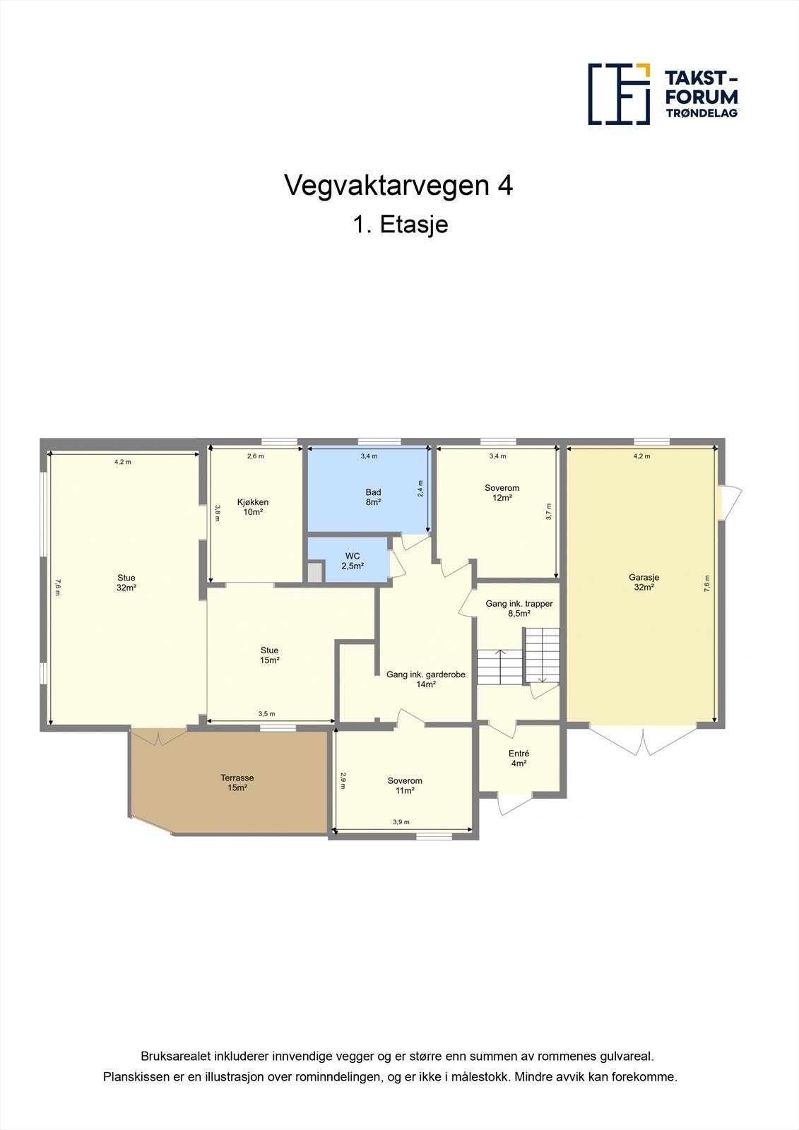 Planskisse 1. etasje. Galleribilde