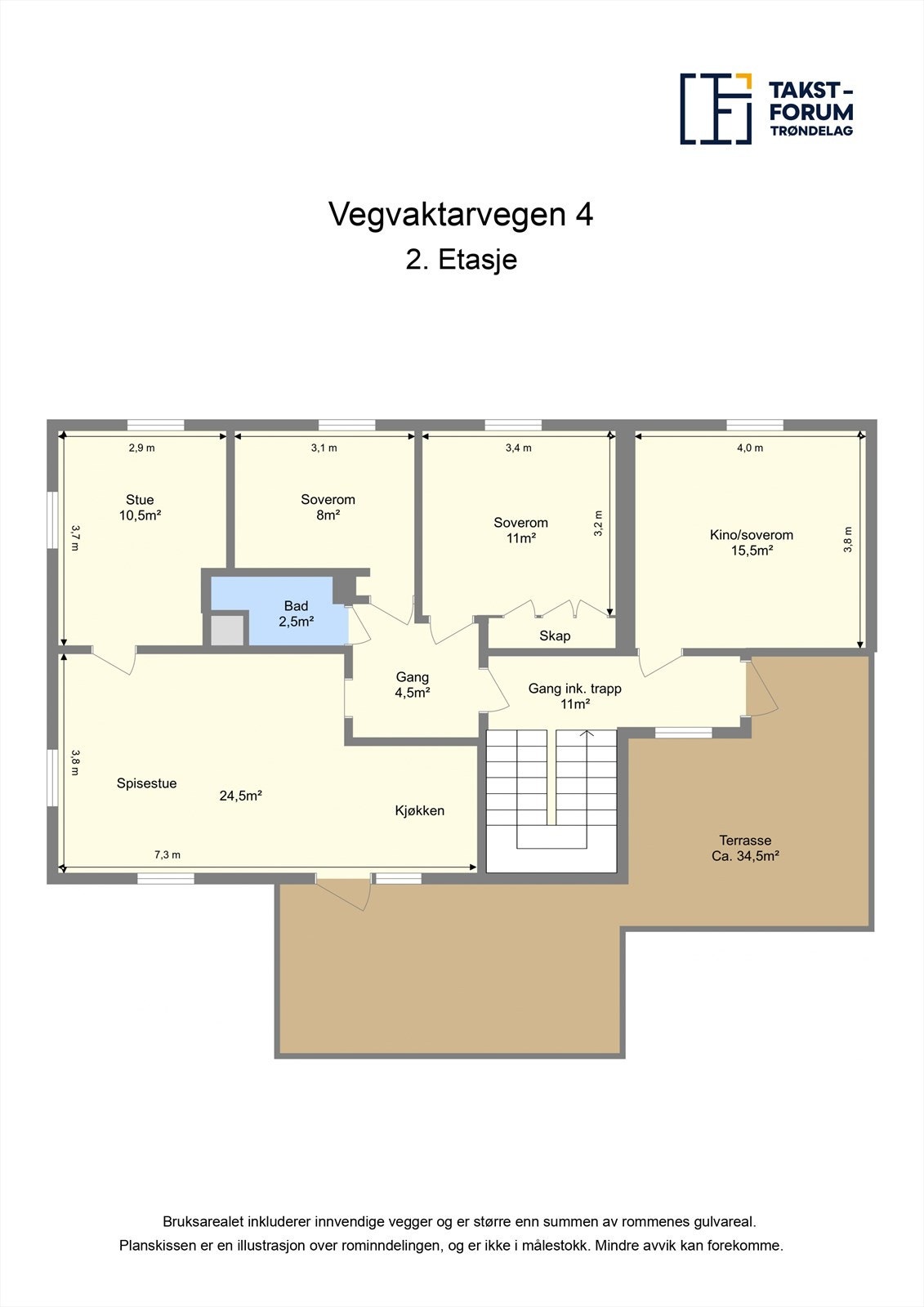 Planskisse 2. etasje. Galleribilde