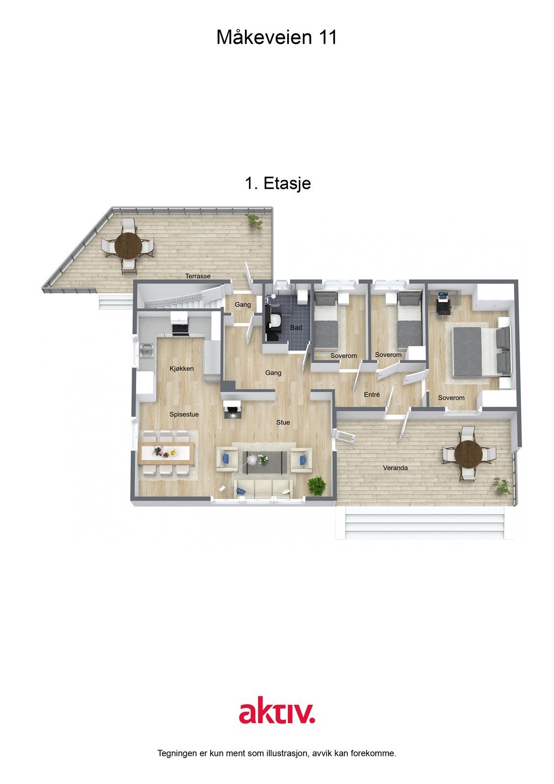 Plantegning 1. etg. Galleribilde