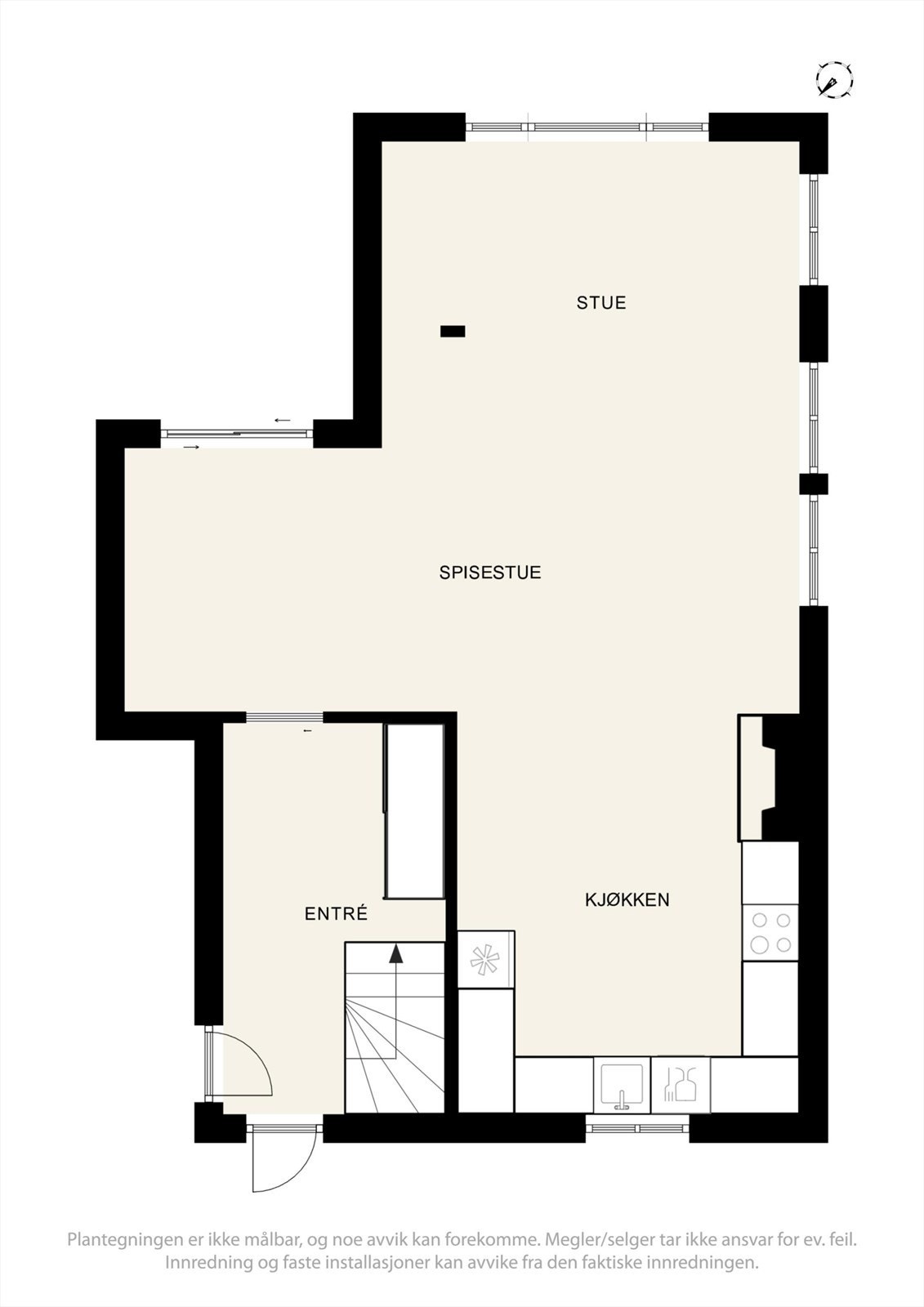Plantegning 1. etg. Galleribilde