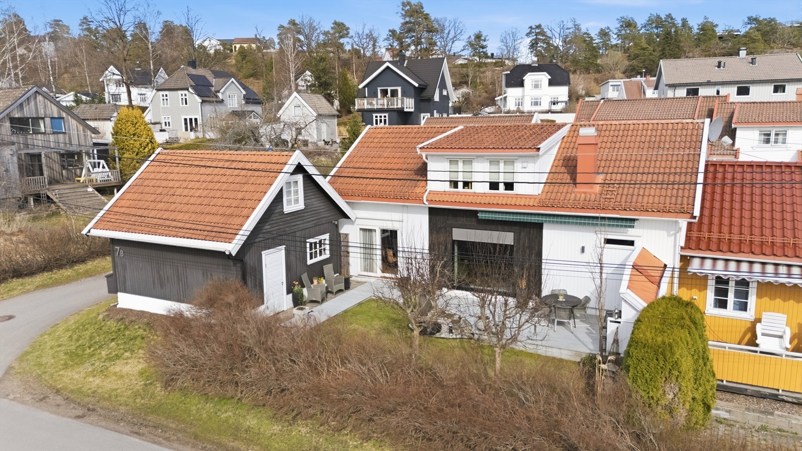 Dronebilde med hagen Galleribilde