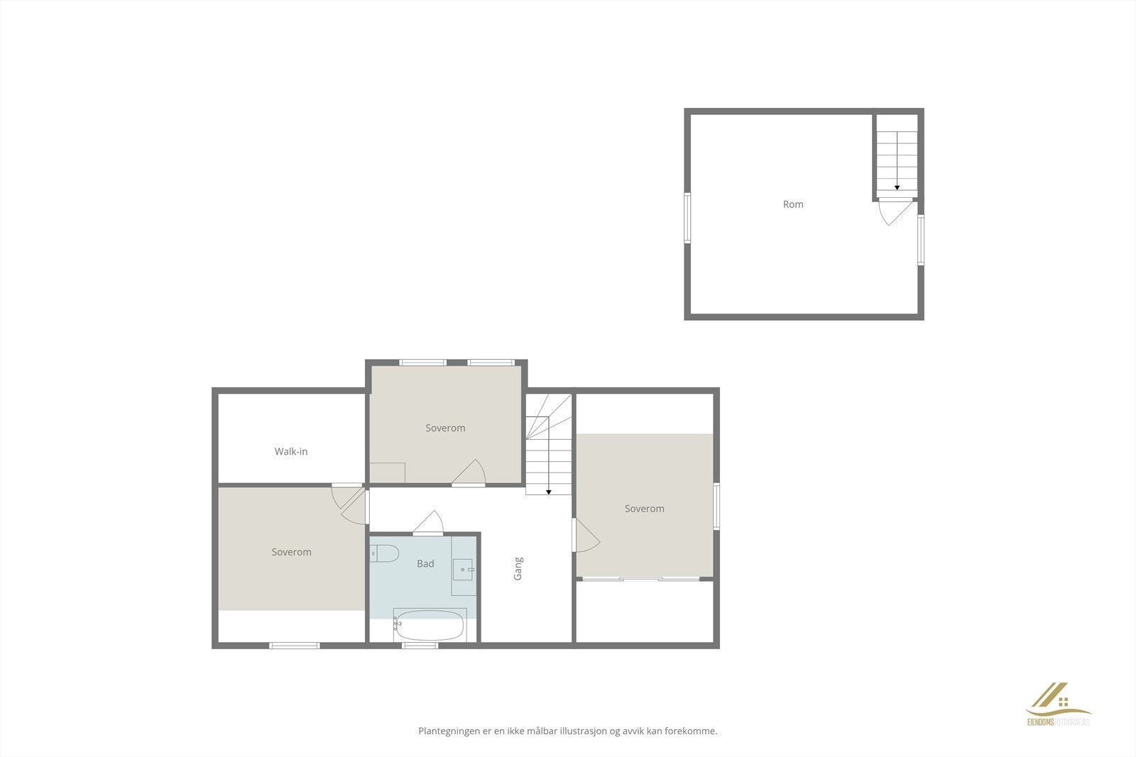 Plantegning - 2. etg. - Bolig og loft - garasje Galleribilde