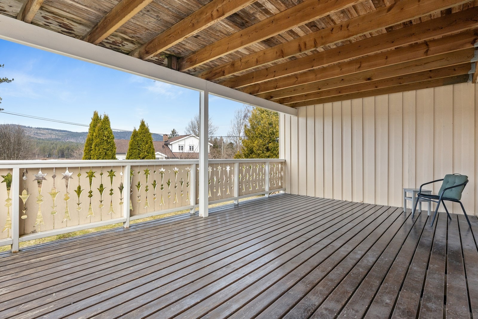 Verandaen er på 41 m2, overbygd Galleribilde
