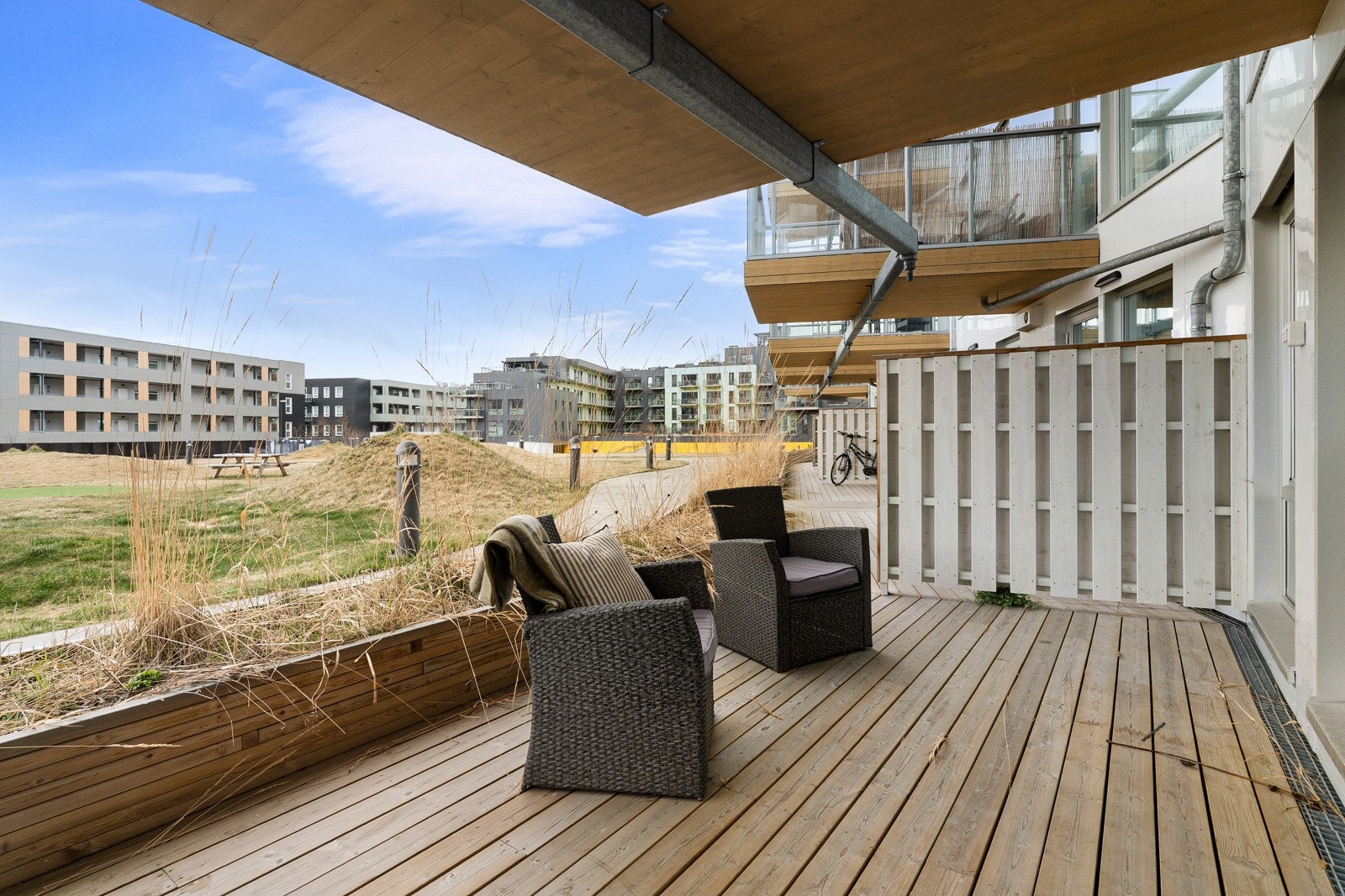 Her kan du nyte de gode solforholdene hele dagen og utover mot kvelden