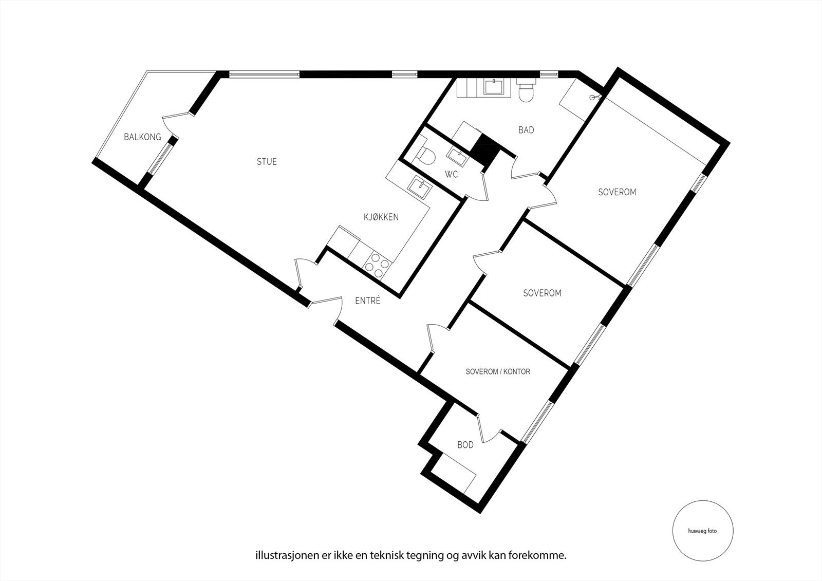 Plantegning leilighet Galleribilde
