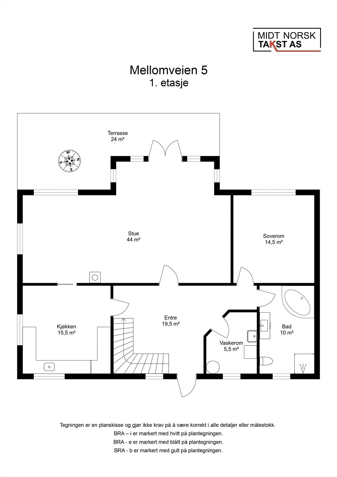Planskisse 1. etasje Galleribilde