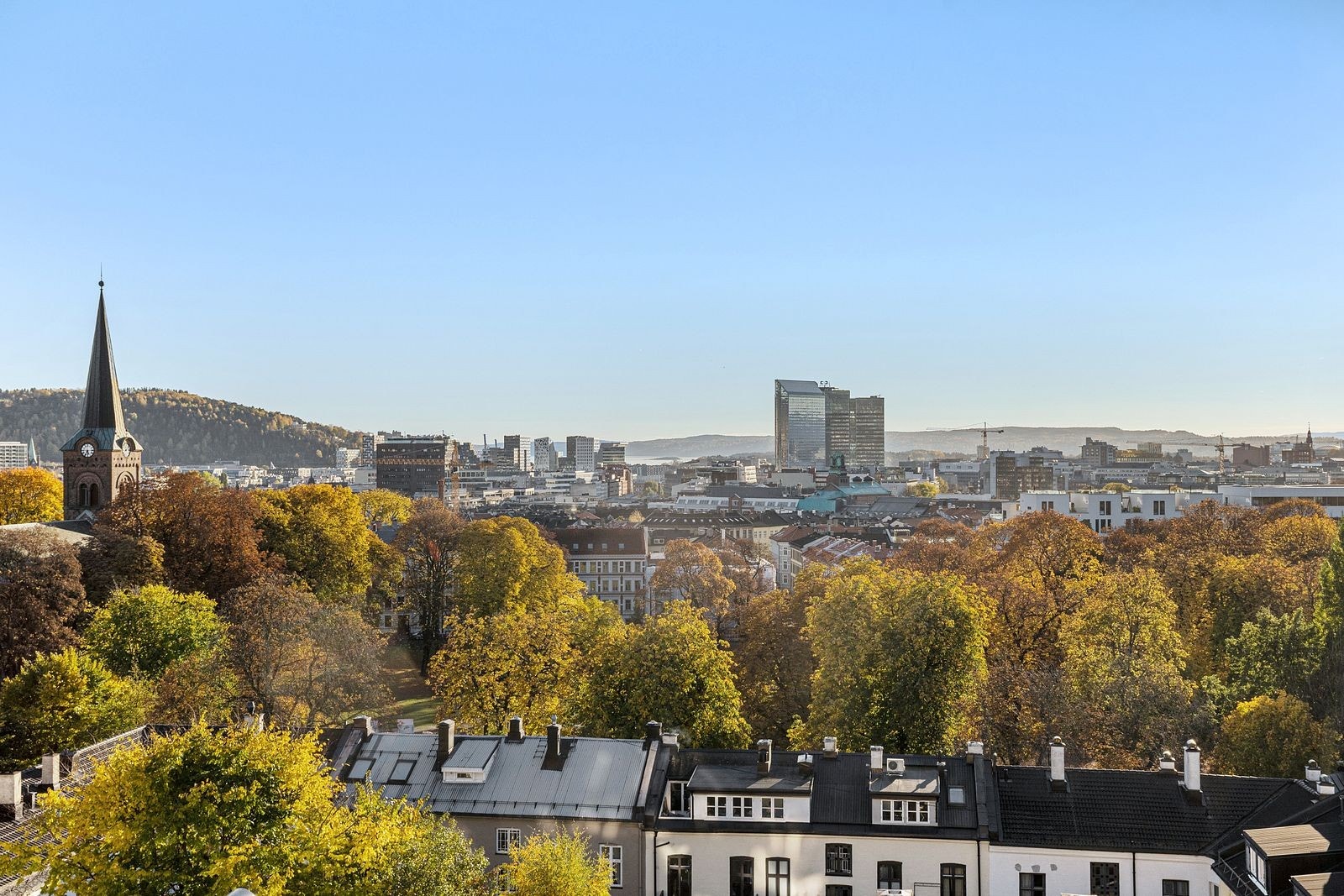 Sofienbergparken blir din nærmeste nabo, sett her rett bak byggene i forkant av takterassen. Galleribilde