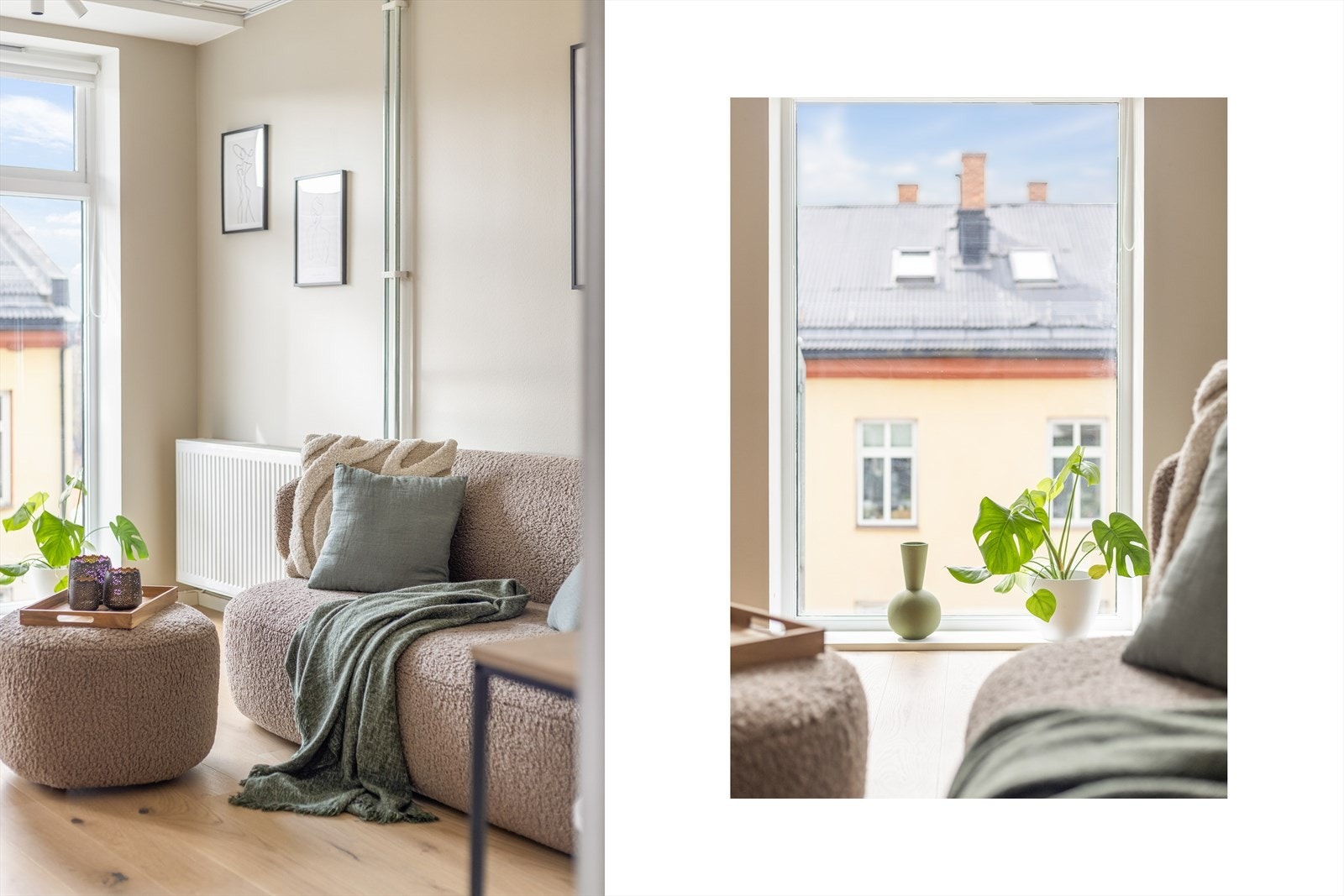 Leiligheten er varmet opp med fjernvarme/radiatorer. Vindusflatene slipper også inn rikelig med lys. Galleribilde