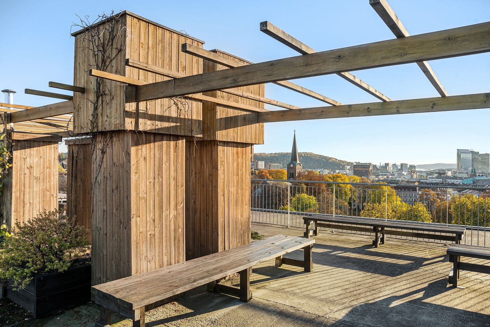 Som beboer i borettslaget har du tilgang til en av Grünerløkkas bedre takterasser. Galleribilde