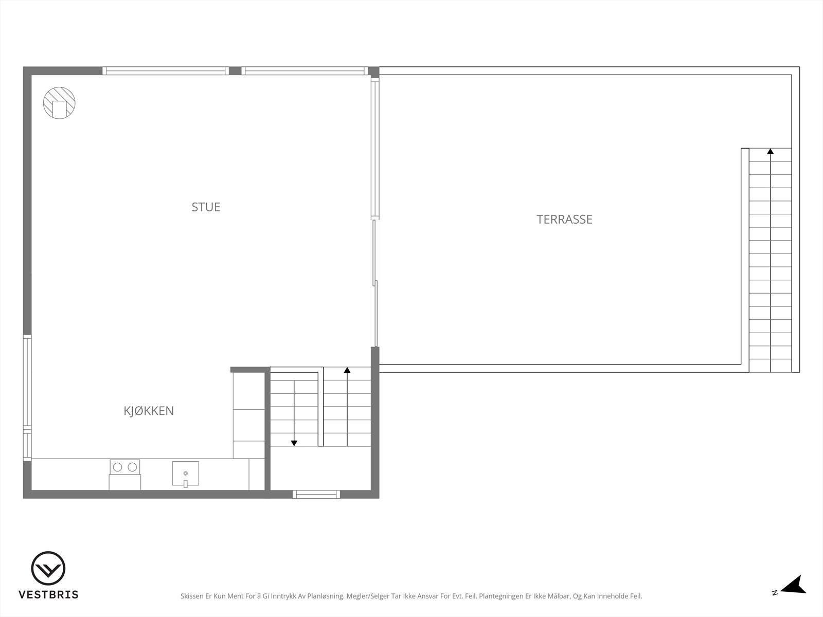 Plantegning hovedplan i 2. etasje. Galleribilde