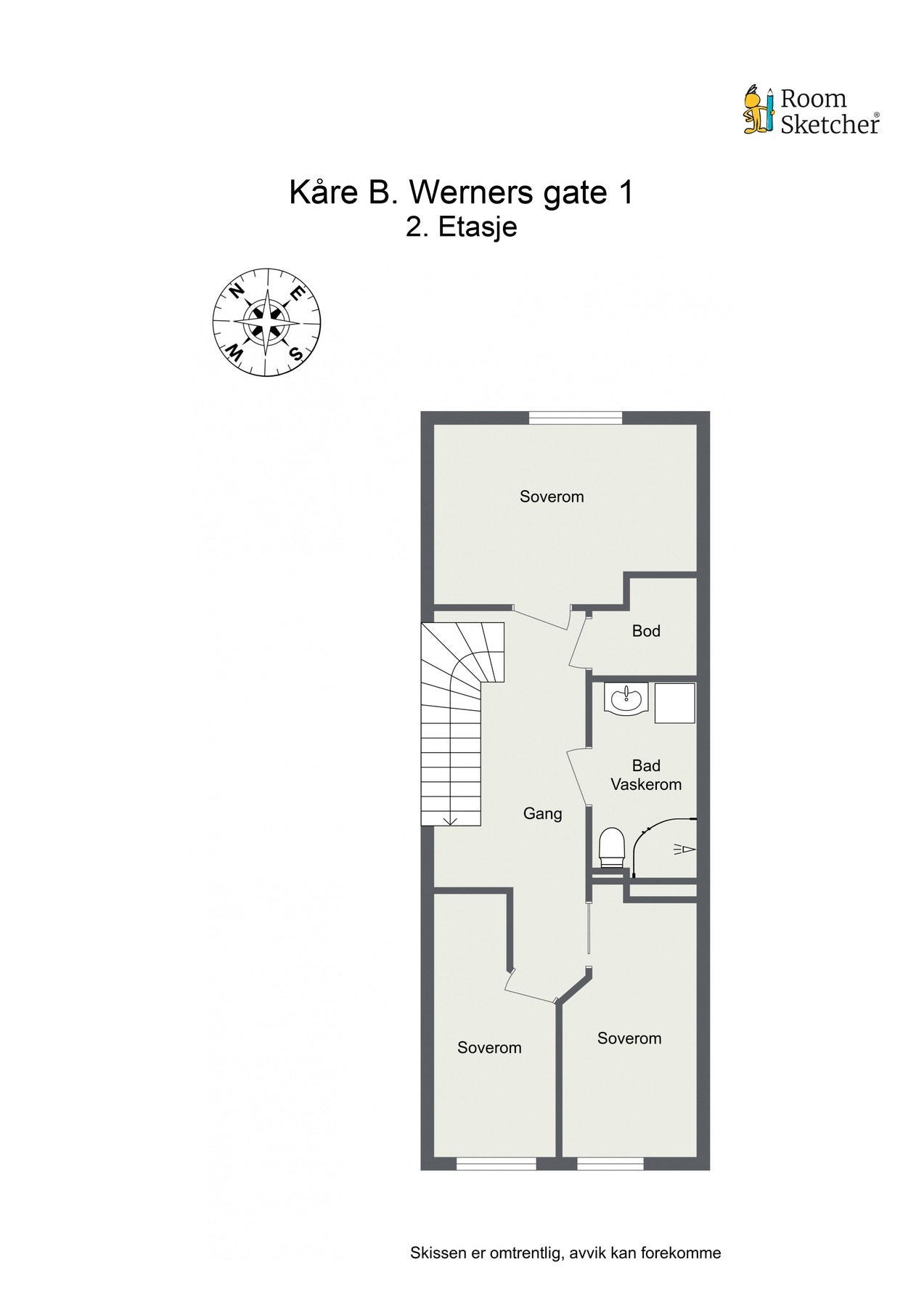 Planløsning tredje etasje Galleribilde