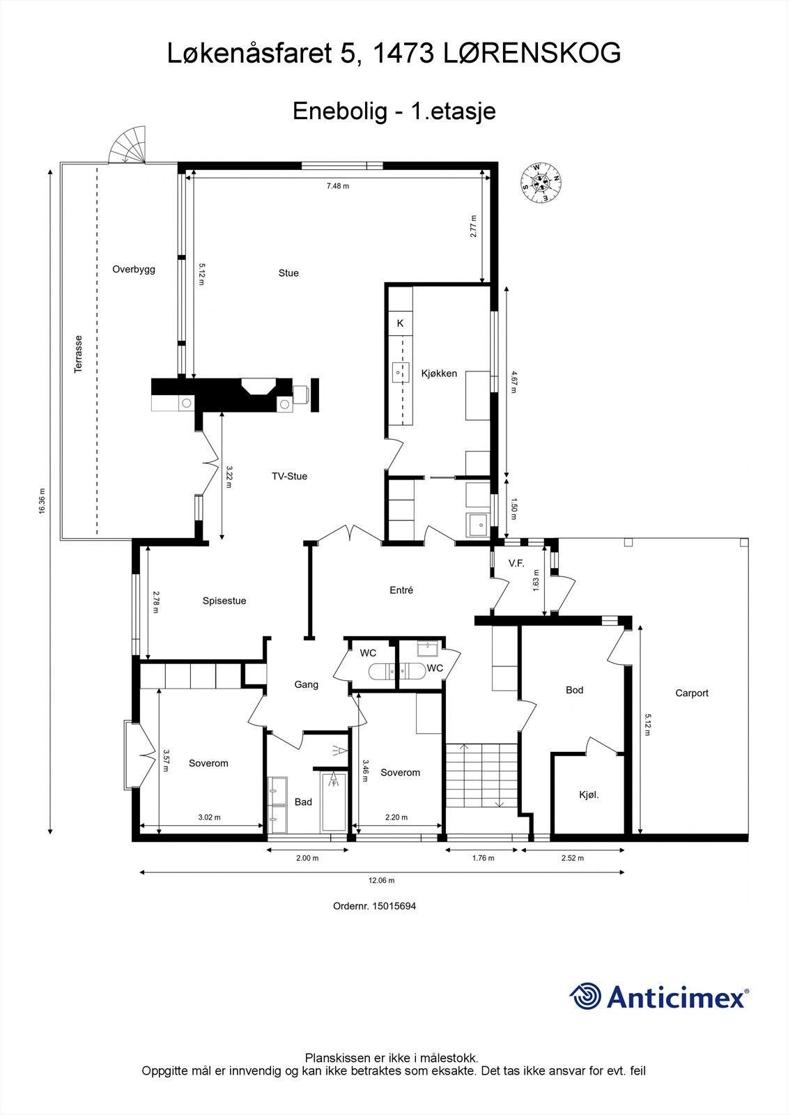Plantegning 1.etasje Galleribilde