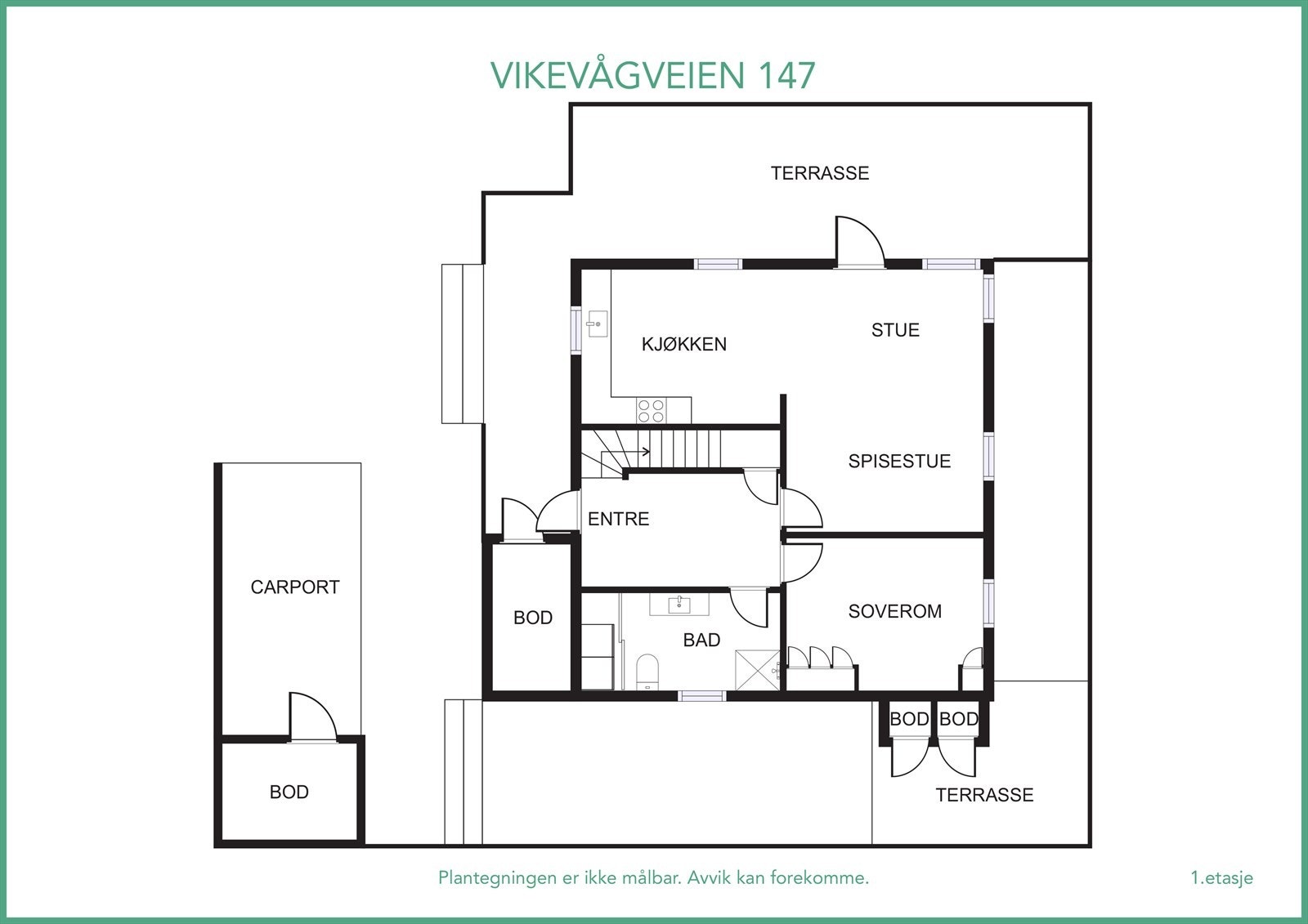Plantegning 1.etg. Galleribilde