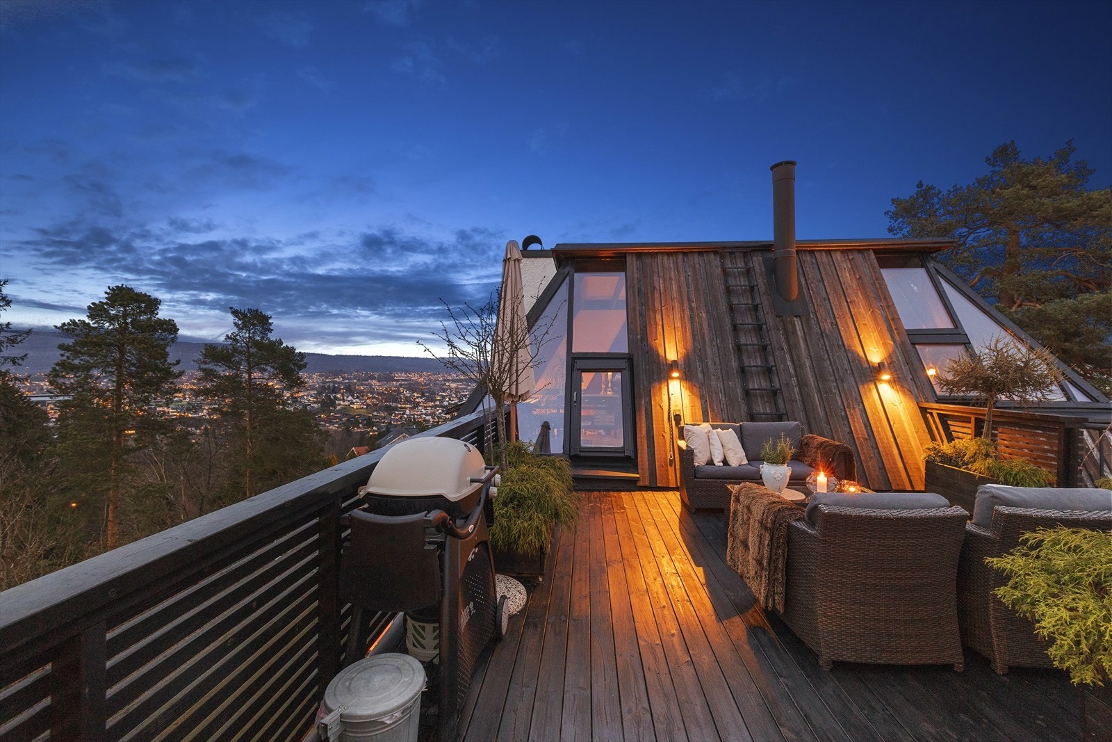Takterrasse med flott utsikt Galleribilde