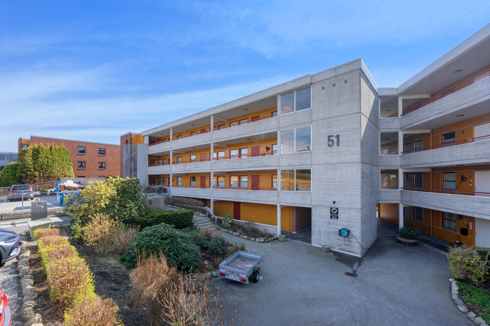 Flere fellesrom for beboere - som f.eks lokale, sykkelparkering og arbeidsrom. Galleribilde