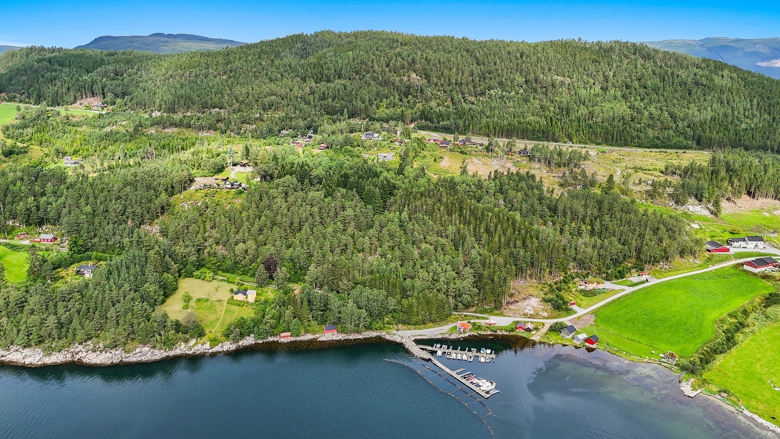 Dronebilde over området Galleribilde