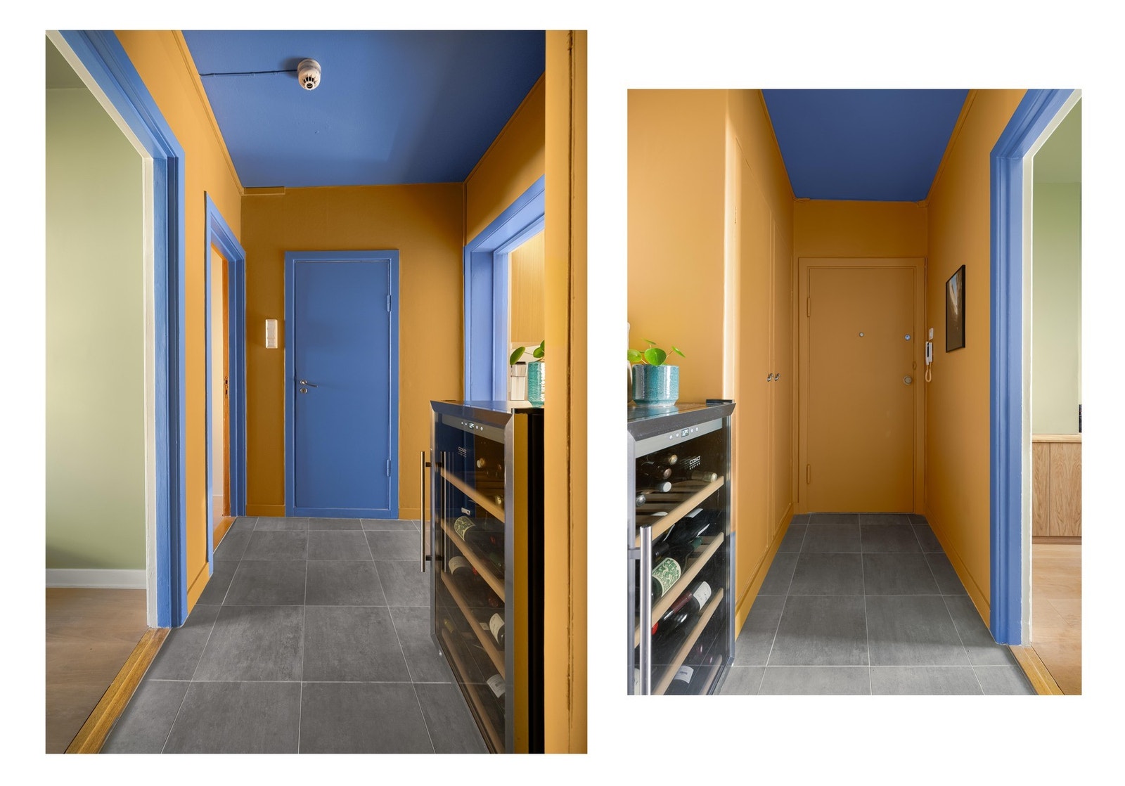 Gangen er et fint bindeledd mellom rommene, hvor vi også finner inngangen til badet. Galleribilde