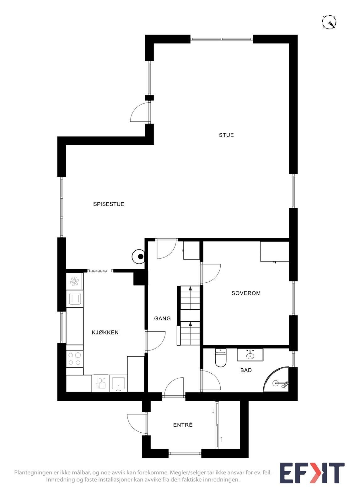 Planskisse 2D - 1. etasje Galleribilde