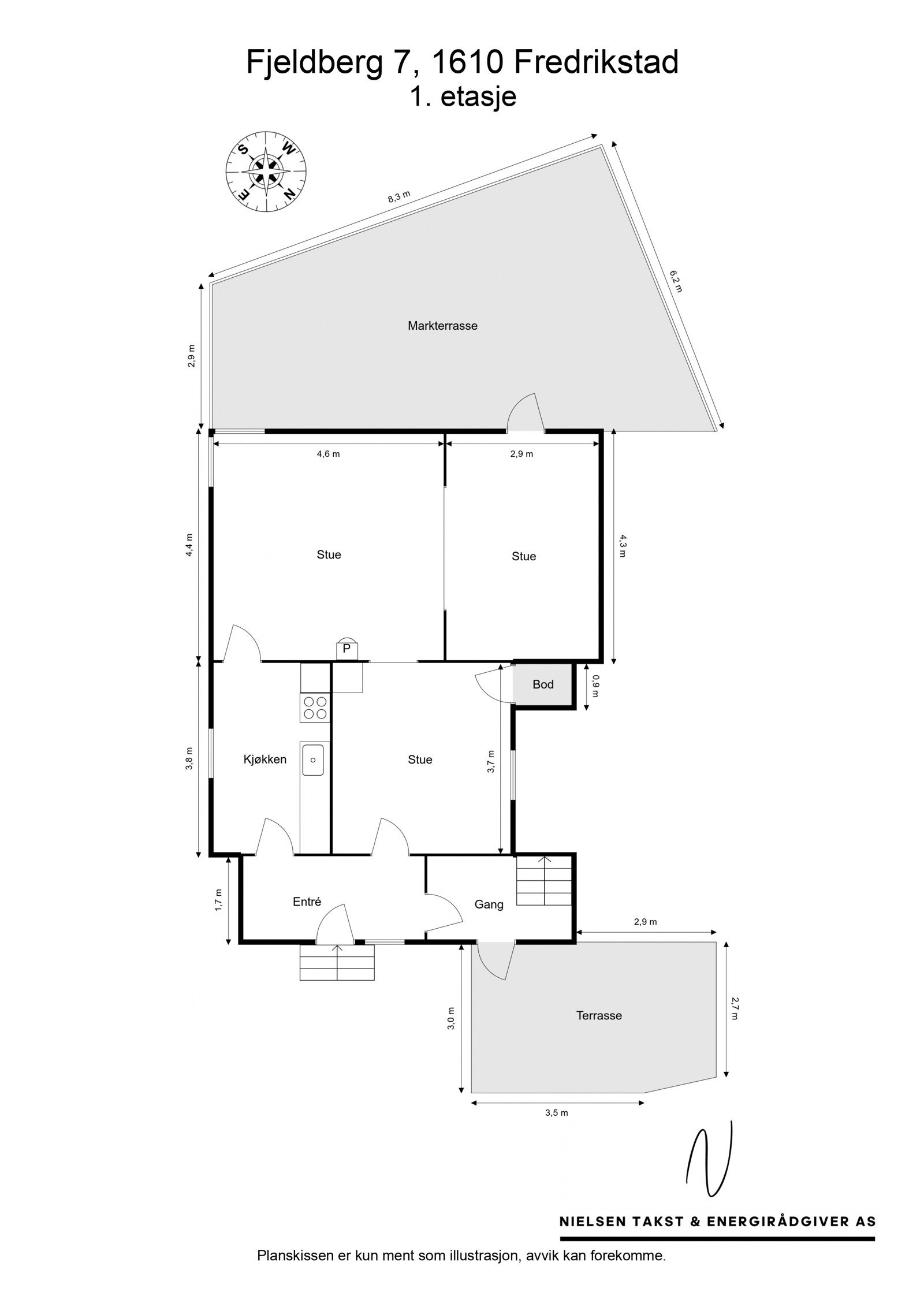 Plantegning 1.etg Galleribilde