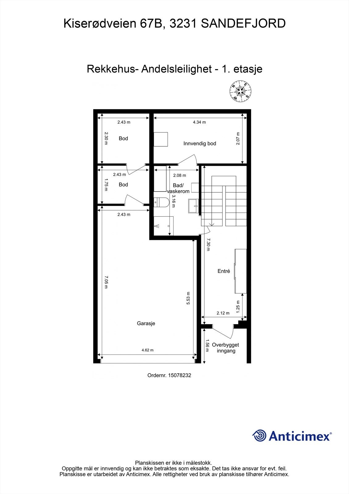 Plantegning 1. etasje Galleribilde