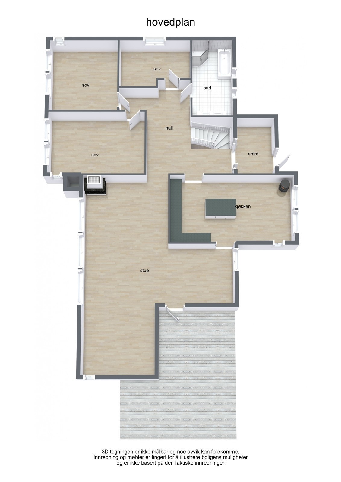 Plantegning 1. etasje Galleribilde