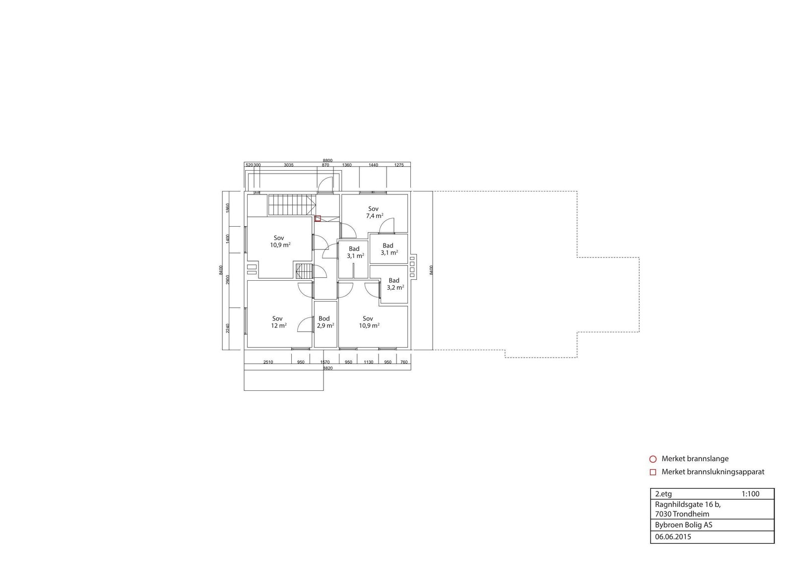 Plantegning 2. etg Galleribilde