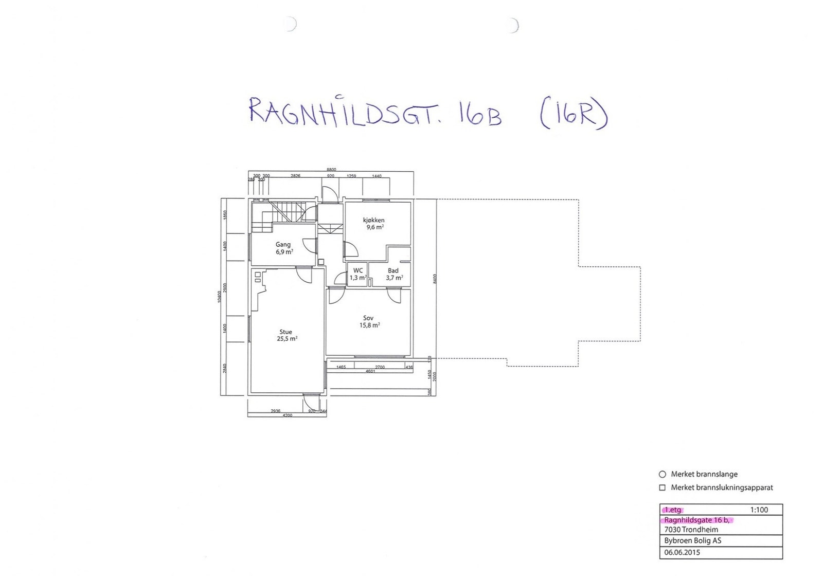 Plantegning 1. etg Galleribilde
