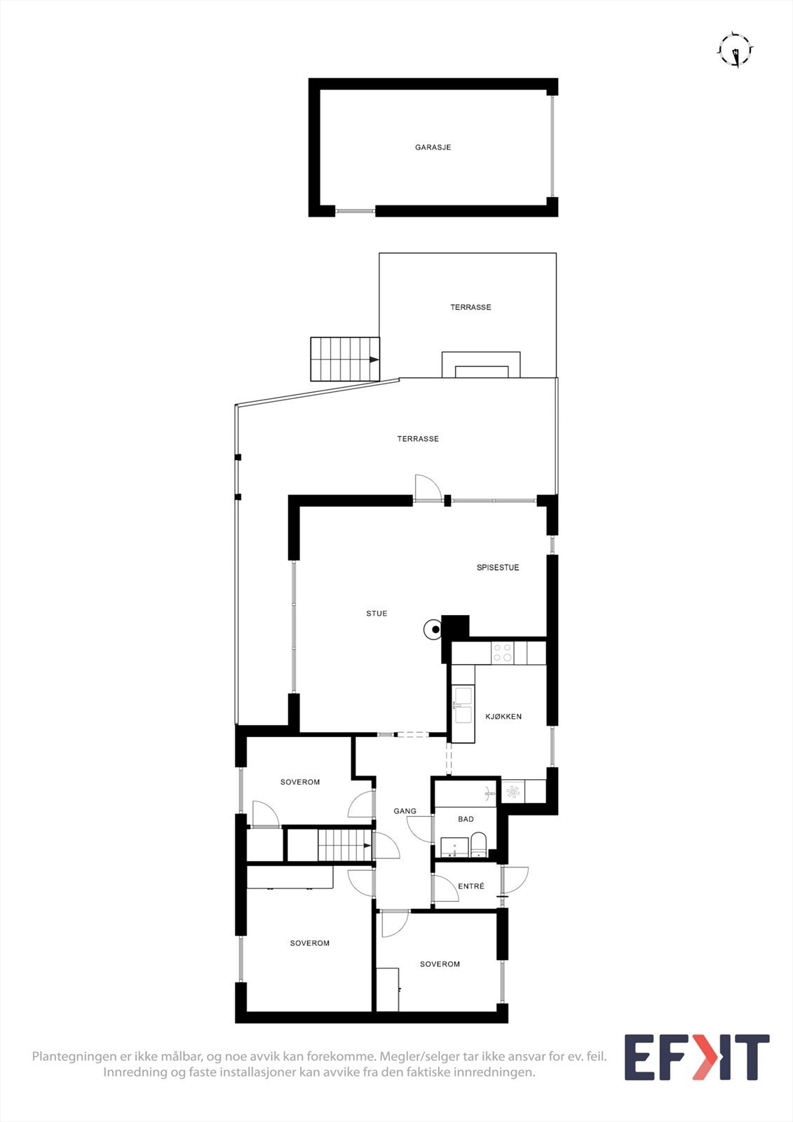 Planløsning 1. etasje Galleribilde