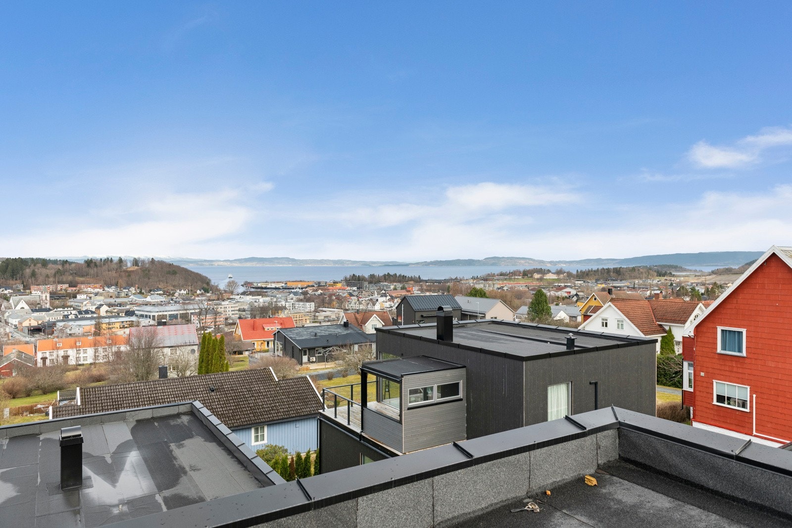 Takterrasse med en helt fantastisk utsikt. Galleribilde
