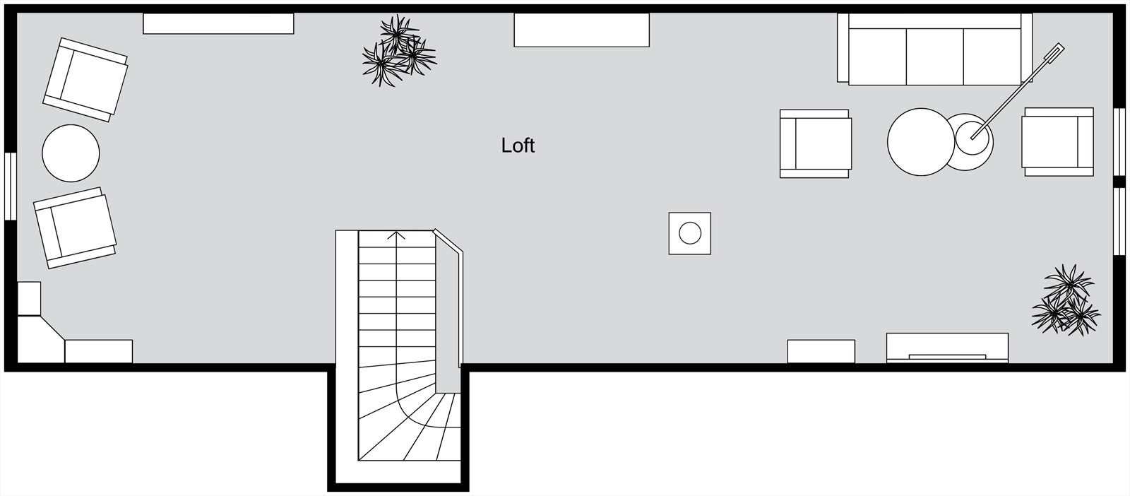 Planløsning loft Galleribilde