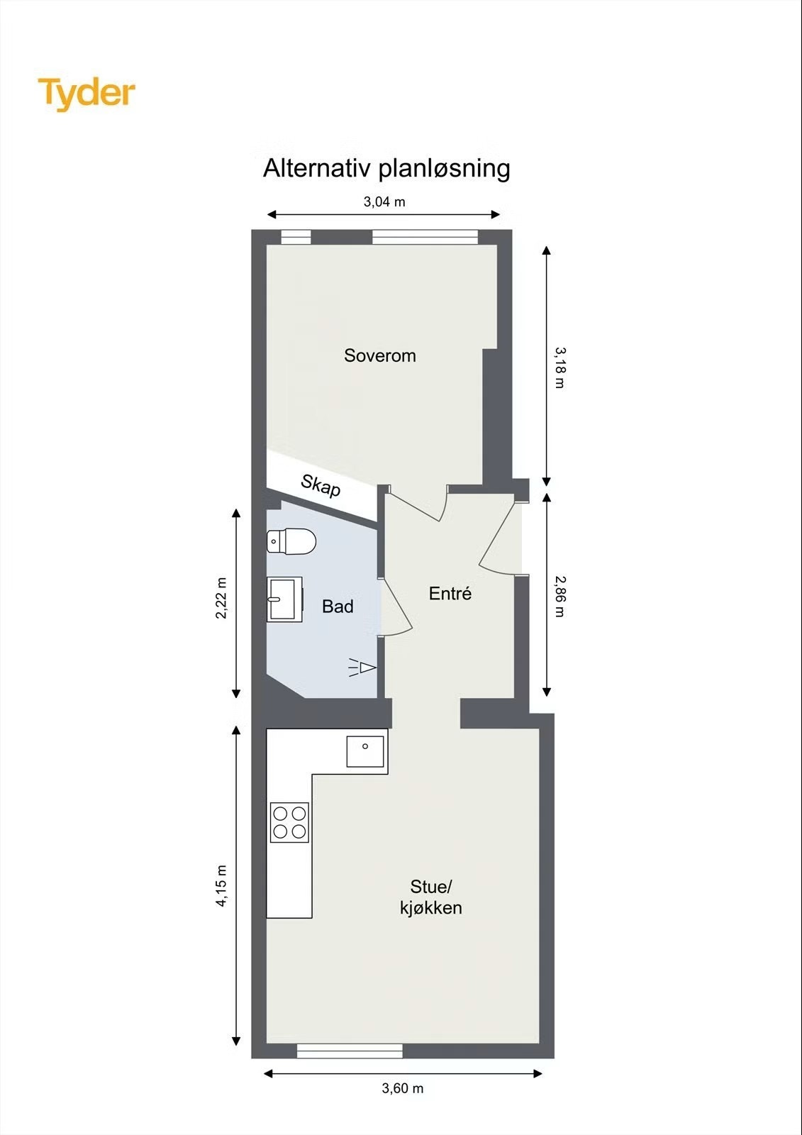 Alternativ plantegning Galleribilde