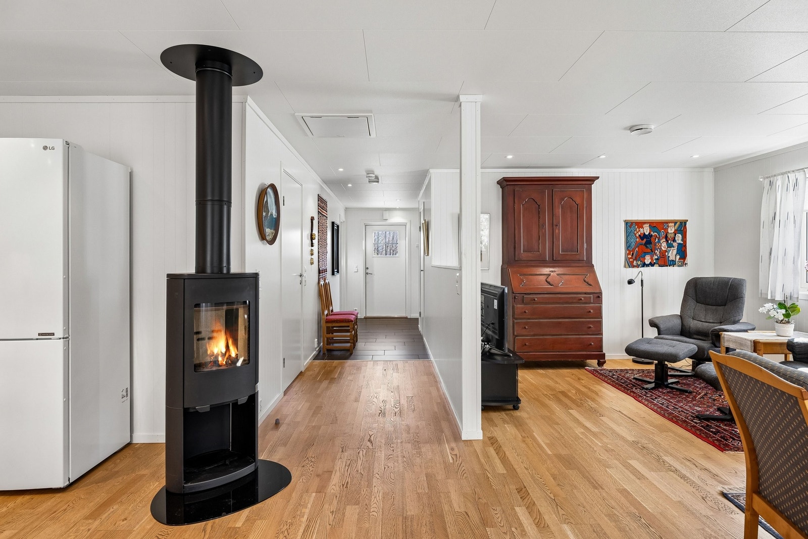 TV-krok som del av stuen (opprinnelig et soverom). Galleribilde