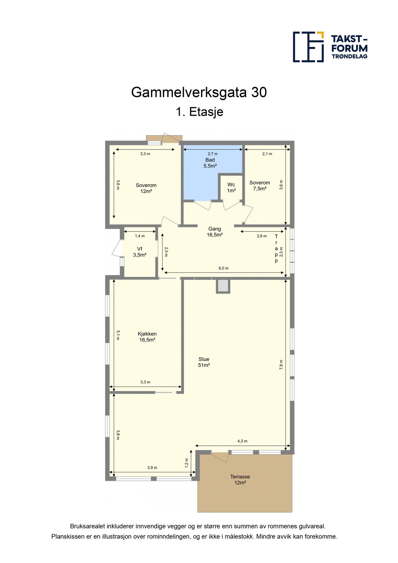 Planskisse 1. etasje Galleribilde