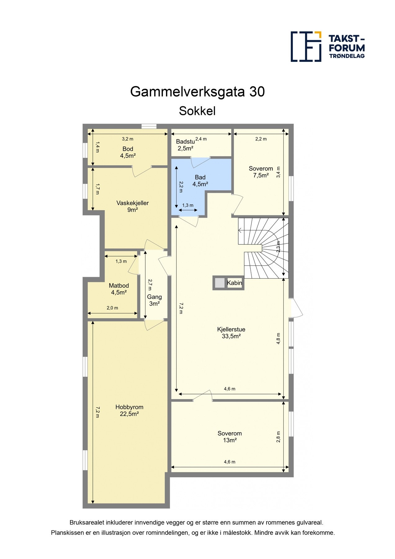 Planskisse Kjeller Galleribilde