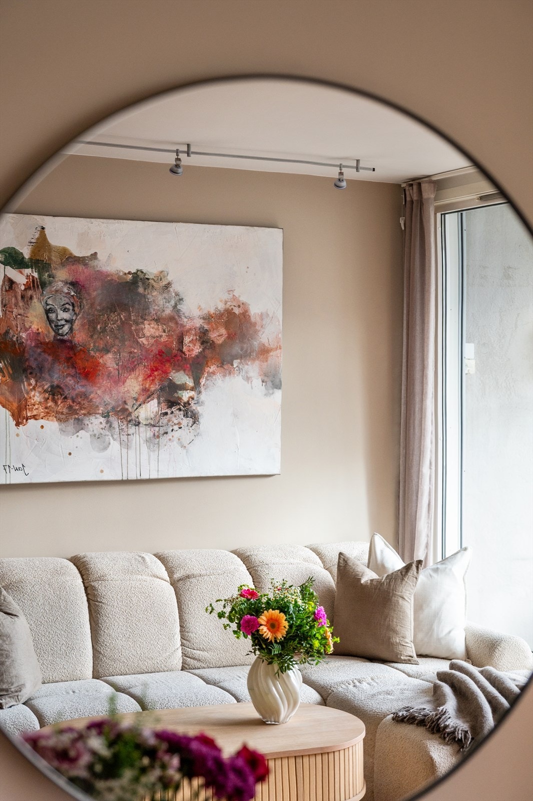 Malte flater i en dempet fargetone gir et godt utgangspunkt for personlig stil. Galleribilde