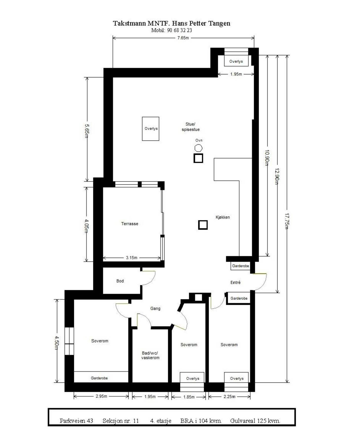 Plantegning Galleribilde