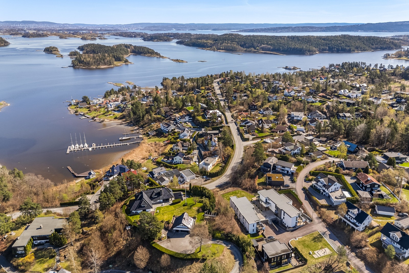 Dronebilde av område Galleribilde