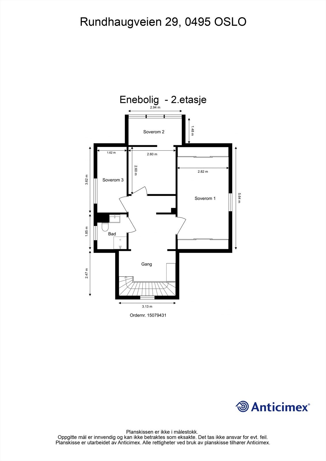 Plantegning 2.etasje Galleribilde