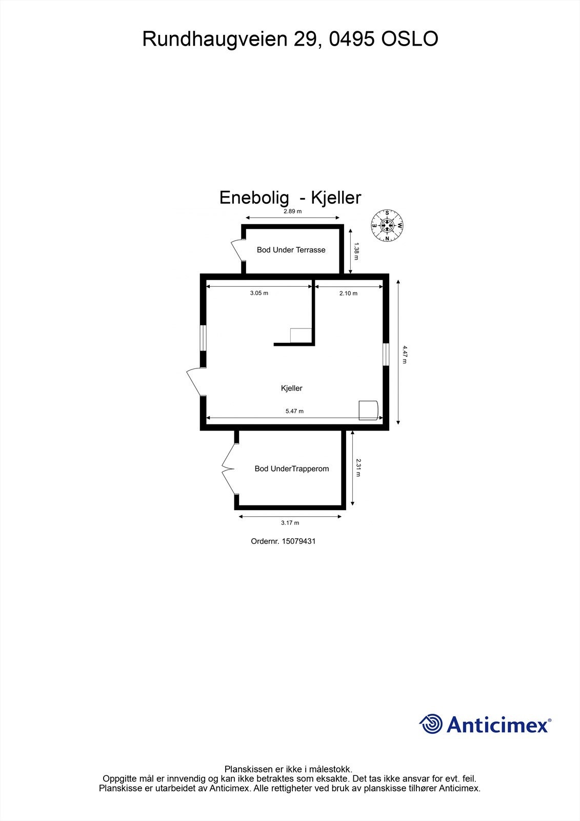 Plantegning kjeller Galleribilde
