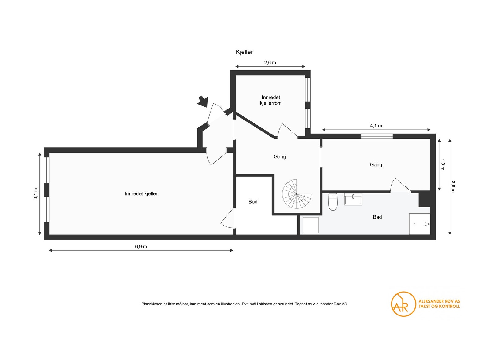 Plantegning kjeller Galleribilde